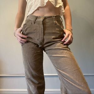brown tan corduroy vintage Lee pants jeans
